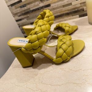 Steve Madden Women's Yellow Braided Heels
